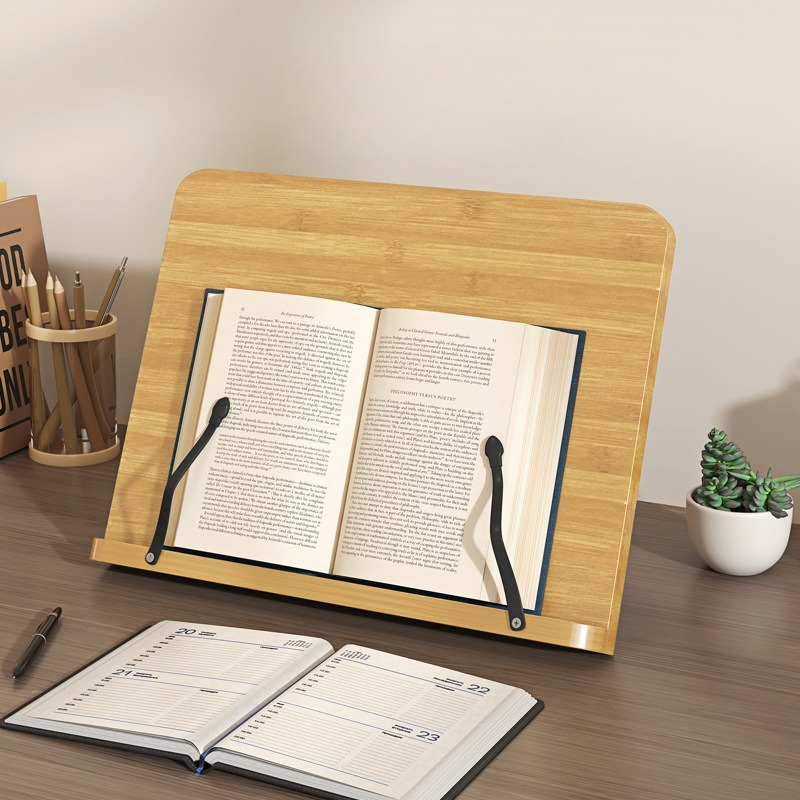 Adjustable Laptop Table - Wooden Reading Book Stand, Multi-Function Laptop