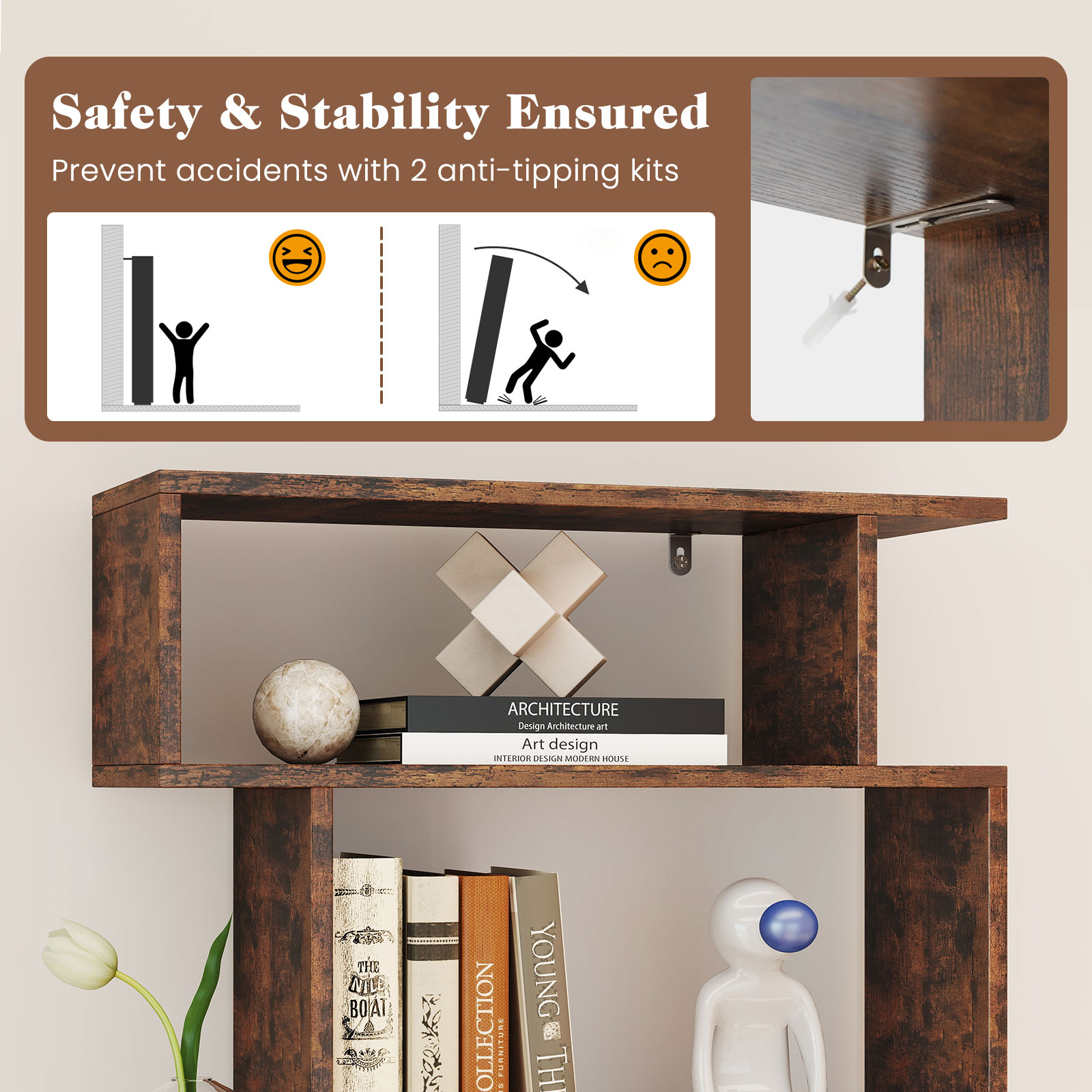 6-tier Storage Bookshelf S-sha - đánh giá và giá Bookshelf 5 Tier