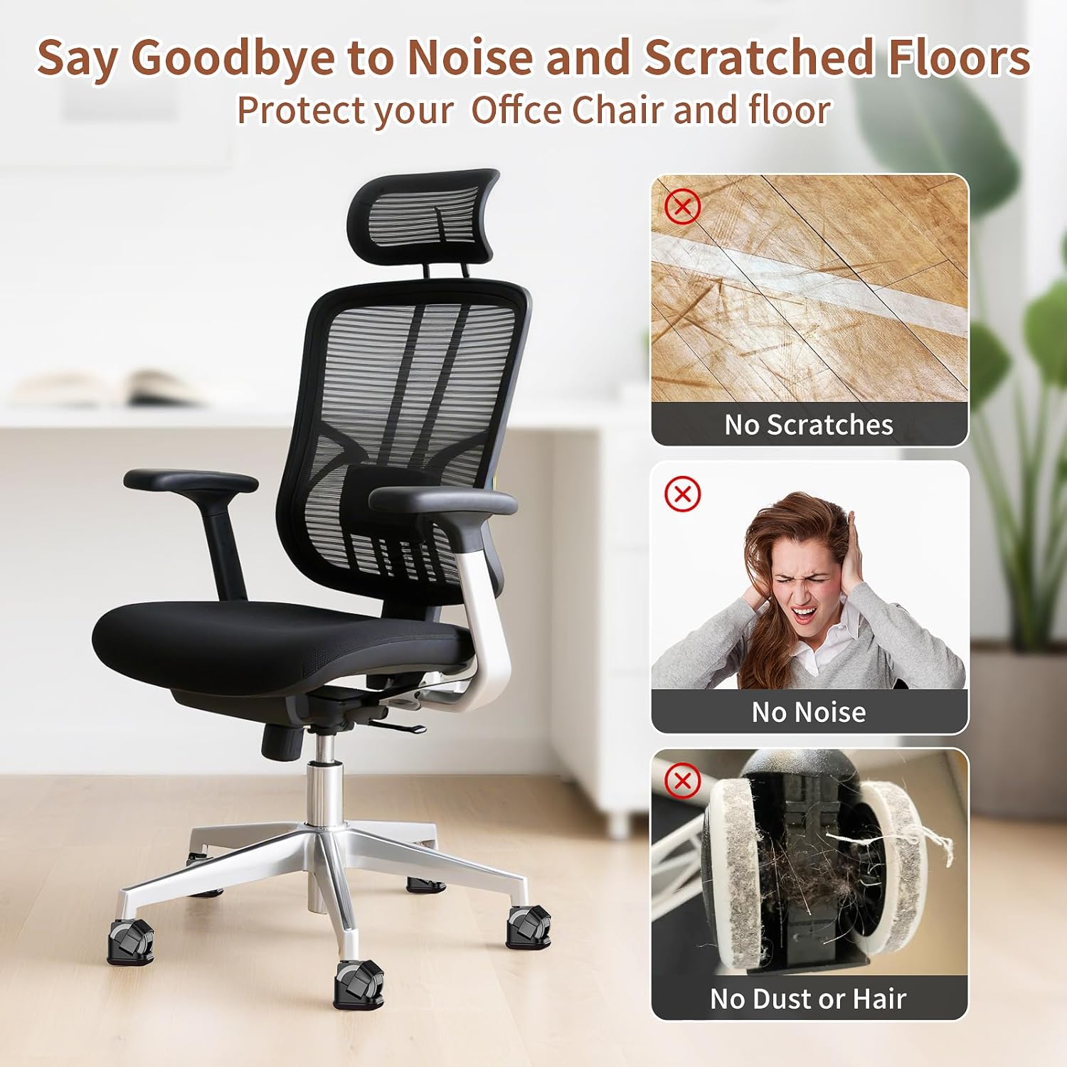 5PCS Chair Leg Protectors Offi - đánh giá và giá Office Furniture Heaven