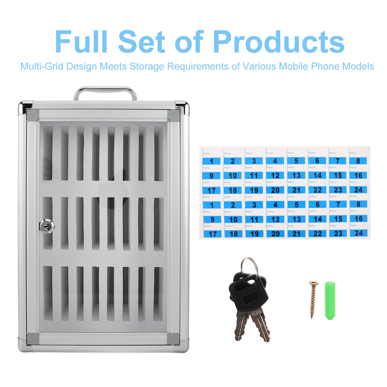 24-Slots Cell Phone Locker Alu - đánh giá và giá Office Storage Cabinet