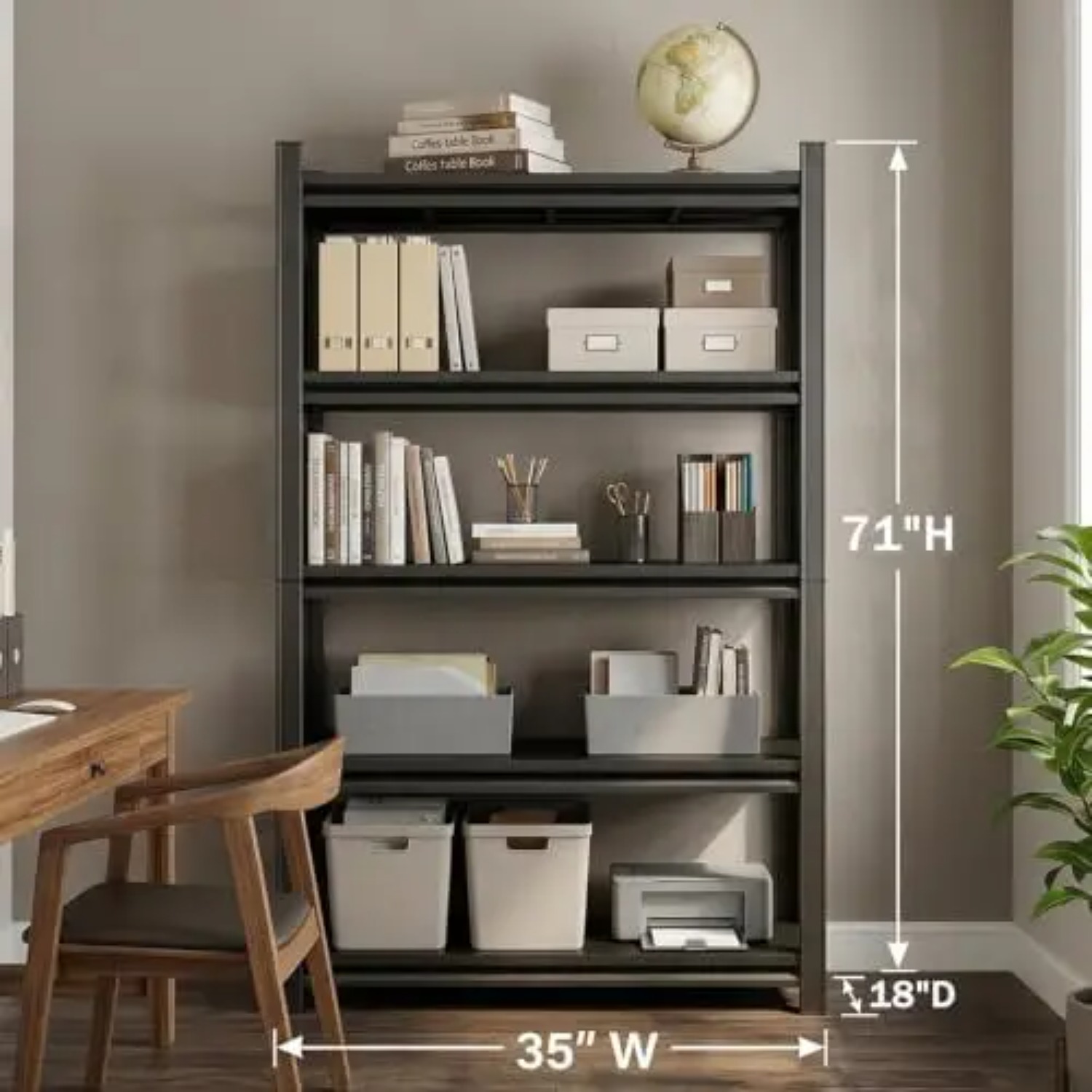 5-Tier Heavy Duty Bookshelf, 7 - đánh giá và giá Bookshelf 5 Tier