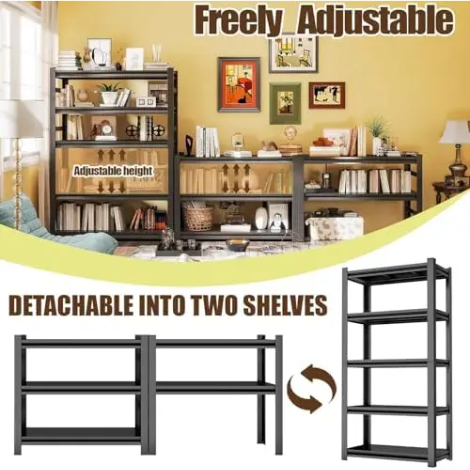 5-Tier Heavy Duty Bookshelf, 7 - đánh giá và giá Bookshelf 5 Tier
