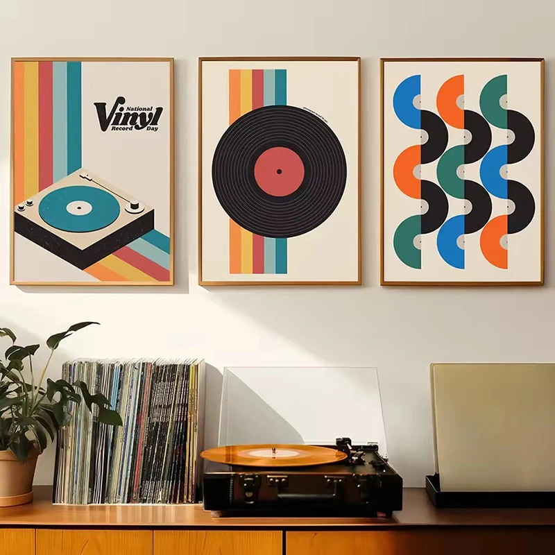Mid Century Vinyl Record Canva - đánh giá và giá Office Furniture At Home