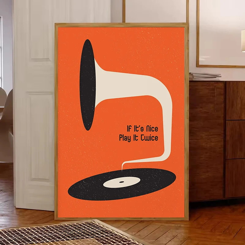Mid Century Vinyl Record Canva - đánh giá và giá Office Furniture At Home