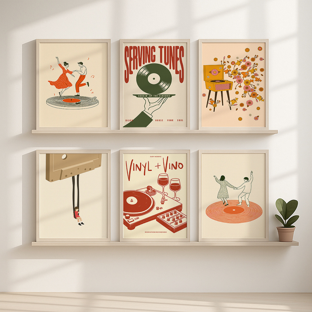 1pc Vintage Music Canvas Poste - đánh giá và giá Office Furniture At Home