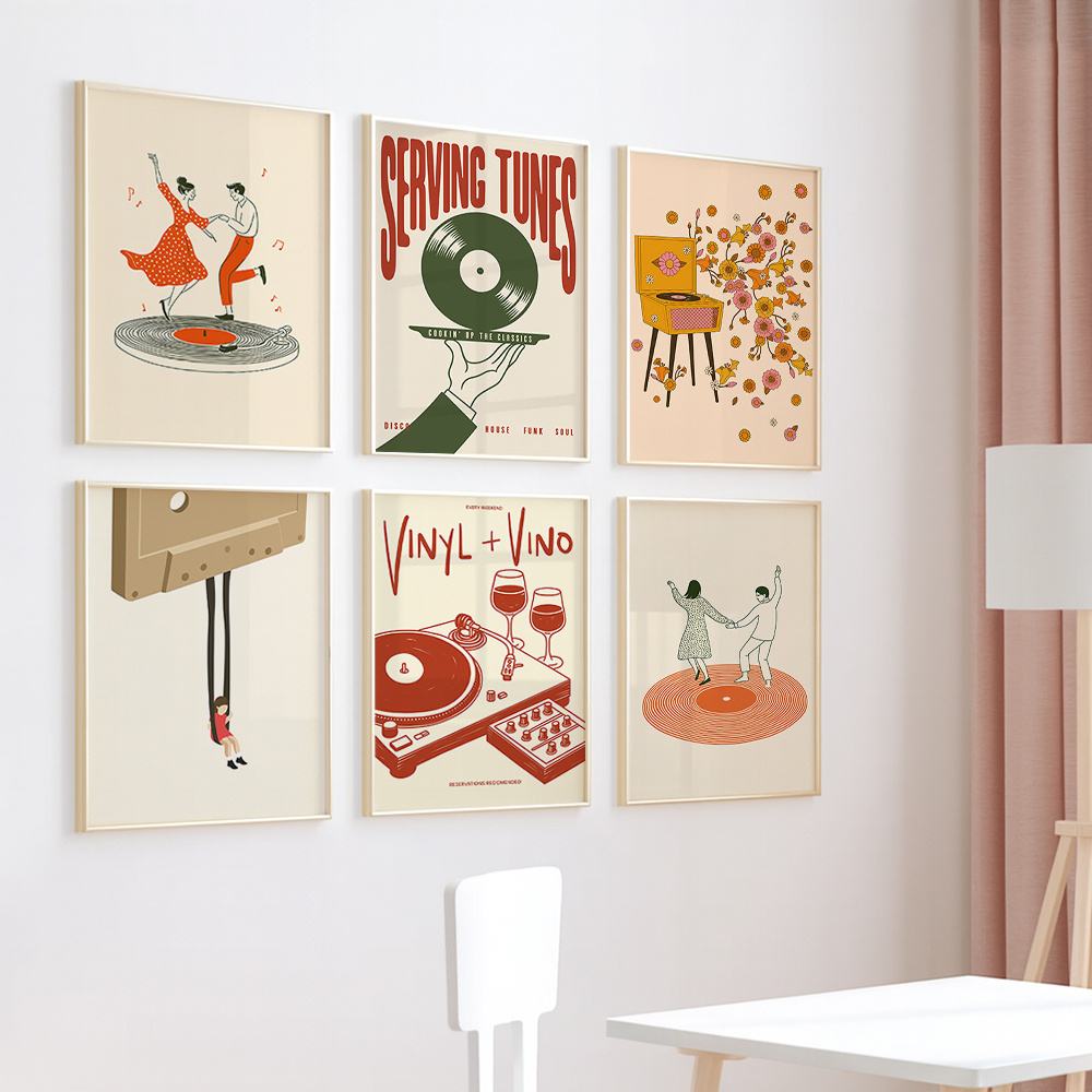 1pc Vintage Music Canvas Poste - đánh giá và giá Office Furniture At Home