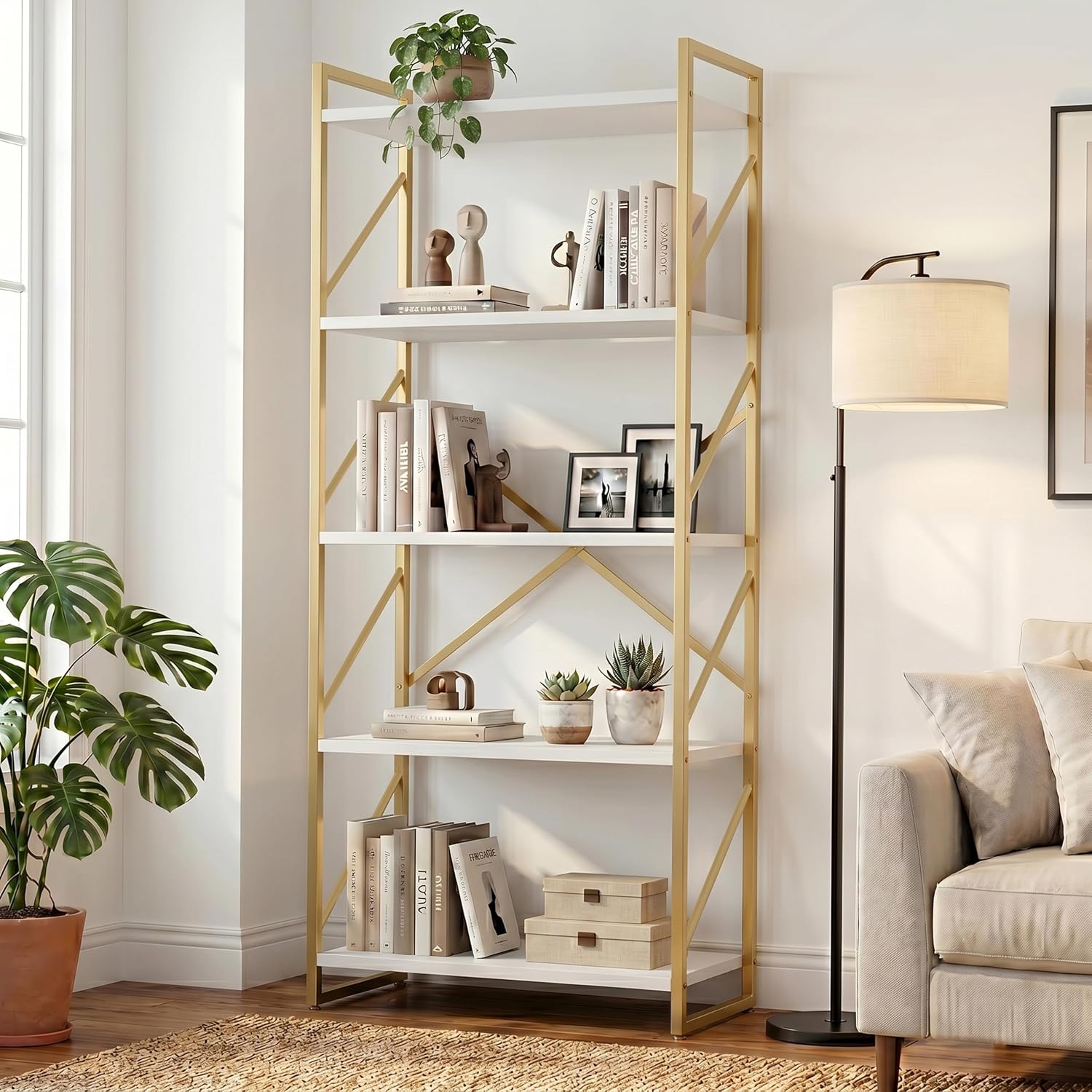 5-Tier Tall Bookshelf & Bookca - đánh giá và giá Bookshelf 5 Tier