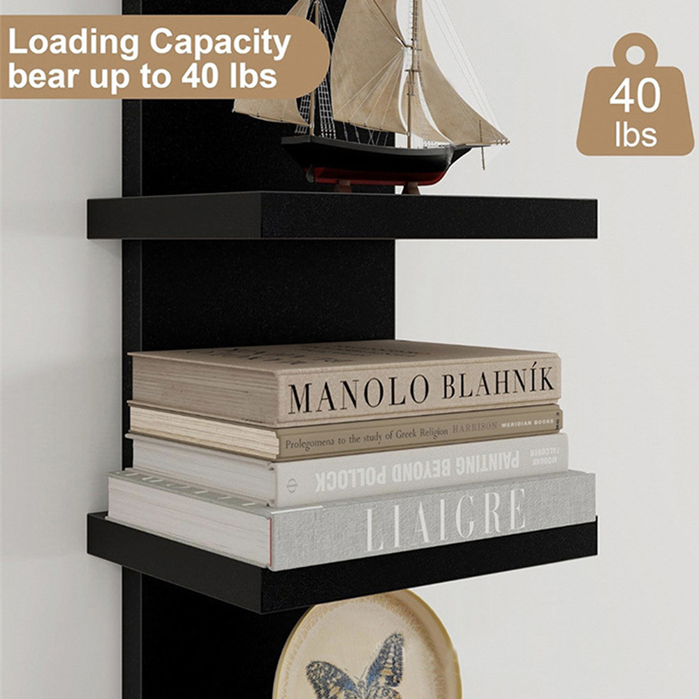 5 Tier Wall-Mounted Bookshelf  - đánh giá và giá Bookshelf 5 Tier
