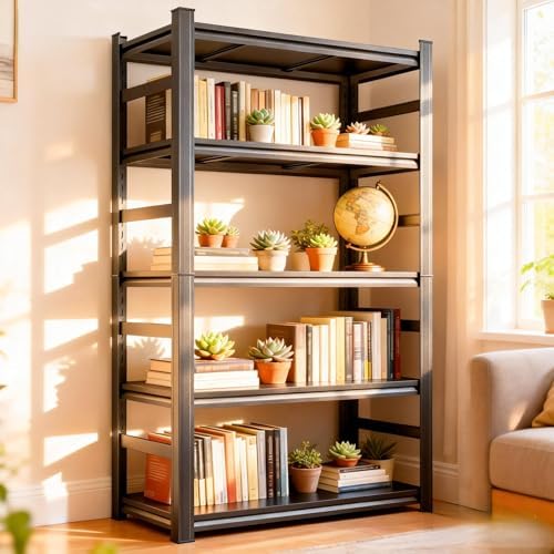 5 Tier Metal Bookshelf with An - đánh giá và giá Bookshelf 5 Tier