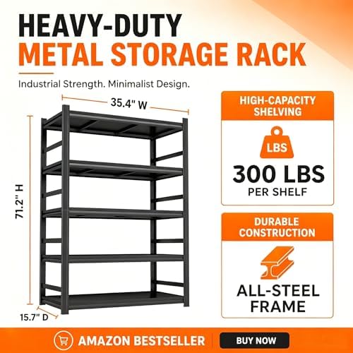 5 Tier Metal Bookshelf with An - đánh giá và giá Bookshelf 5 Tier