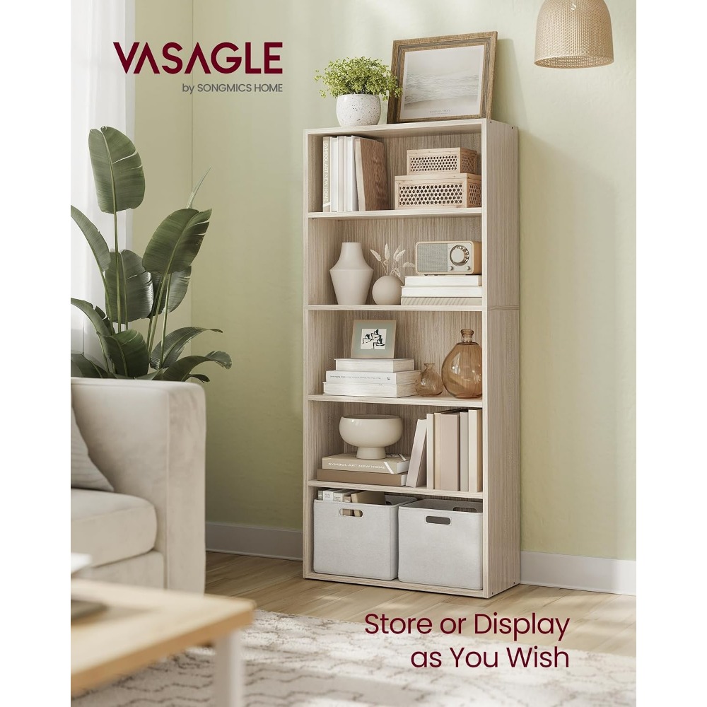 VASAGLE CUSTOS Collection - Bo - đánh giá và giá Bookshelf 5 Tier