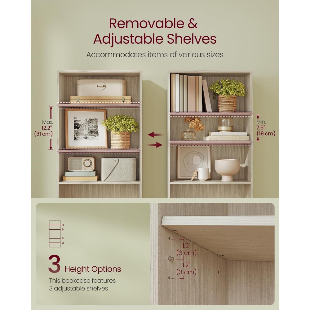 VASAGLE CUSTOS Collection - Bo - đánh giá và giá Bookshelf 5 Tier