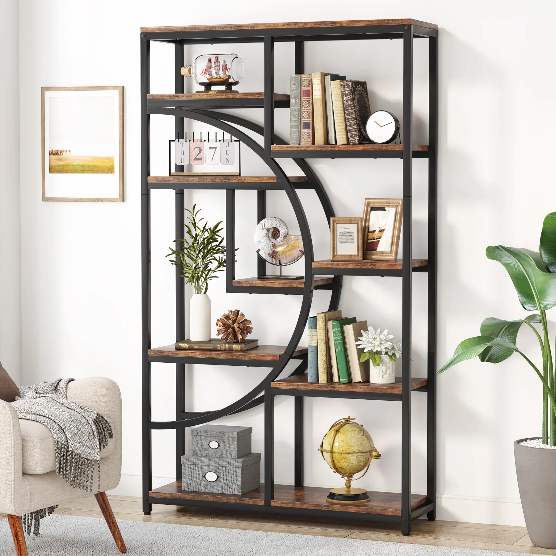 Tribesigns Bookshelf Industria - đánh giá và giá Bookshelf 5 Tier