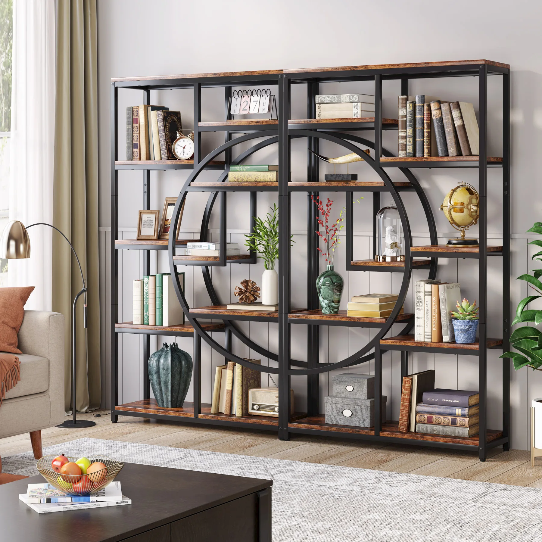 Tribesigns Bookshelf Industria - đánh giá và giá Bookshelf 5 Tier